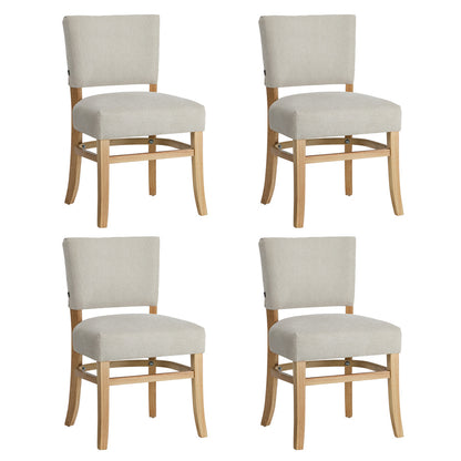 Dining Chairs Set of 4 Rubberwood Beige | HomeAndLiving