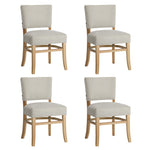Dining Chairs Set of 4 Rubberwood Beige | HomeAndLiving