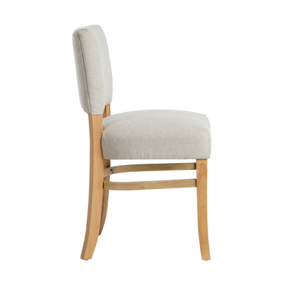 Dining Chairs Set of 4 Rubberwood Beige | HomeAndLiving