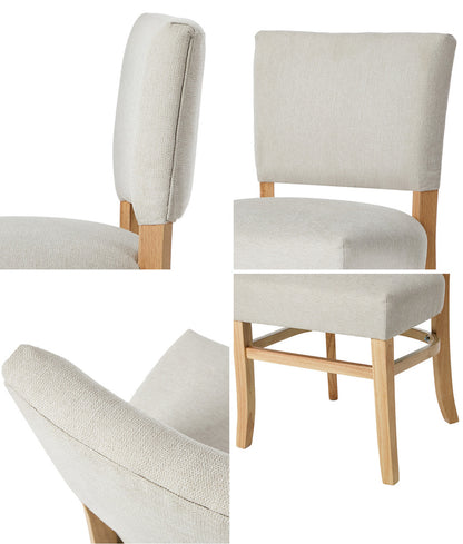 Dining Chairs Set of 4 Rubberwood Beige | HomeAndLiving