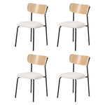 4/6/2/8 PCS Dining Chairs Padded Kitchen Chair Corduroy Beige