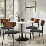 Corduroy Dining Chairs Set of 4 Padded | HomeAndLiving