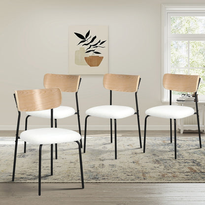 Sherpa Dining Chairs Set of 4 Padded | HomeAndLiving