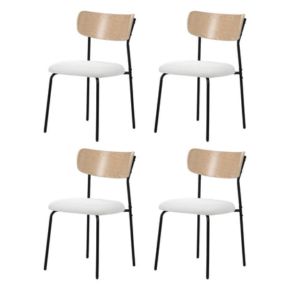 Sherpa Dining Chairs Set of 4 Padded | HomeAndLiving