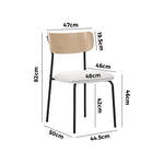 Sherpa Dining Chairs Set of 4 Padded | HomeAndLiving