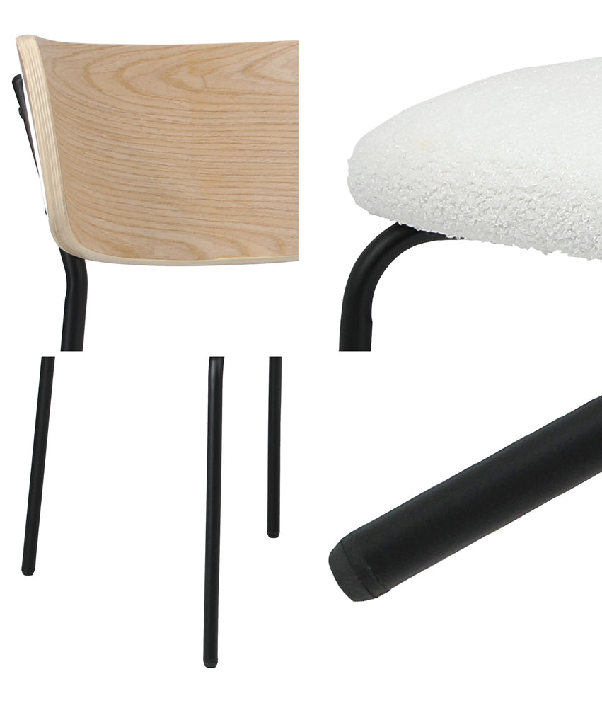 Sherpa Dining Chairs Set of 4 Padded | HomeAndLiving