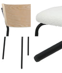 Sherpa Dining Chairs Set of 4 Padded | HomeAndLiving