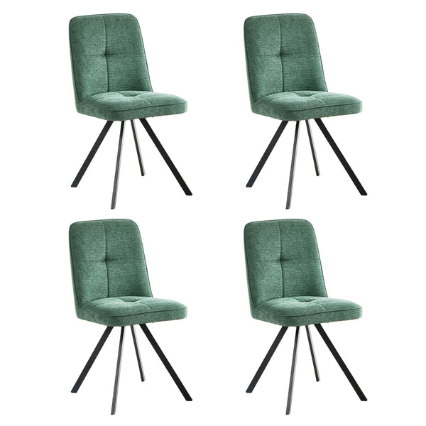  Dining Chair Set of 4,6,8 Green Linen Fabric Padded Seat Accent