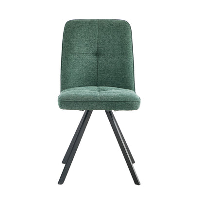Dining Chair Set of 4,6,8 Green Linen Fabric Padded Seat Accent