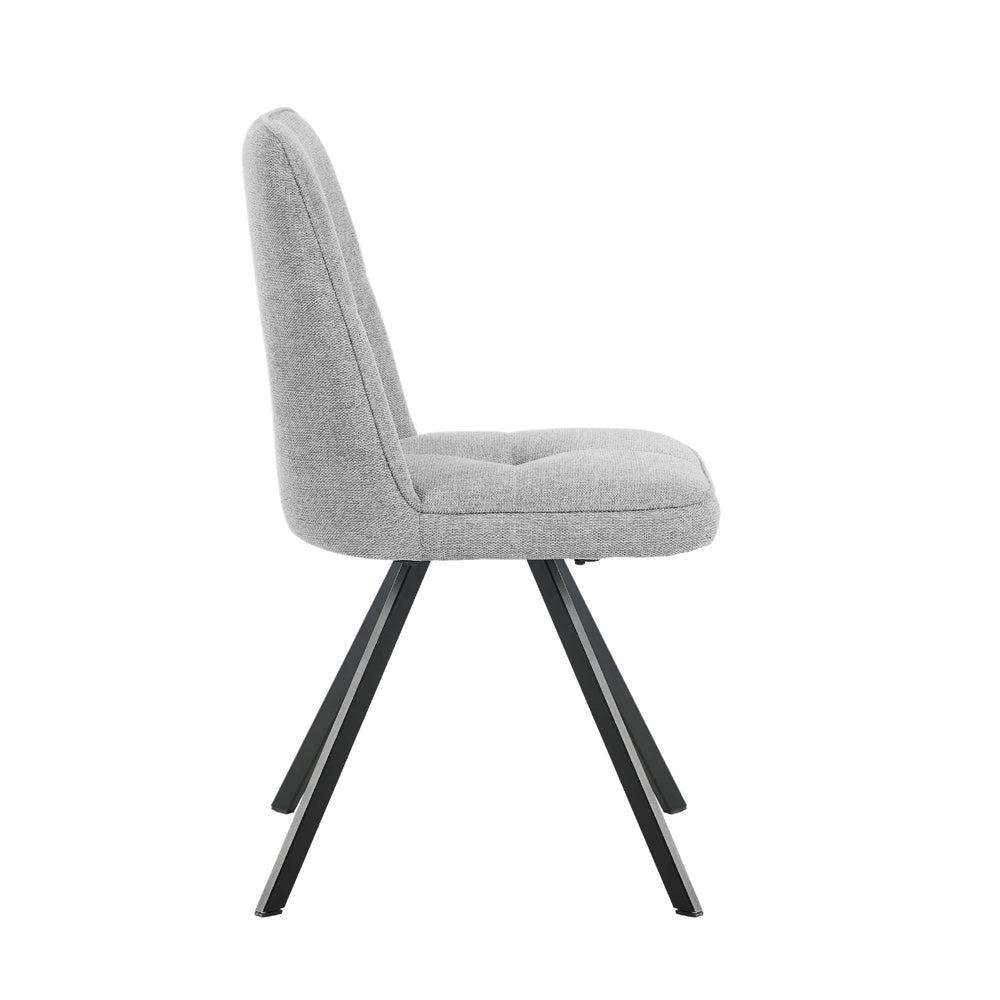Dining Chair Set of 4,6,8 Grey Linen Fabric Padded Seat Accent