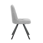 Dining Chair Set of 4,6,8 Grey Linen Fabric Padded Seat Accent