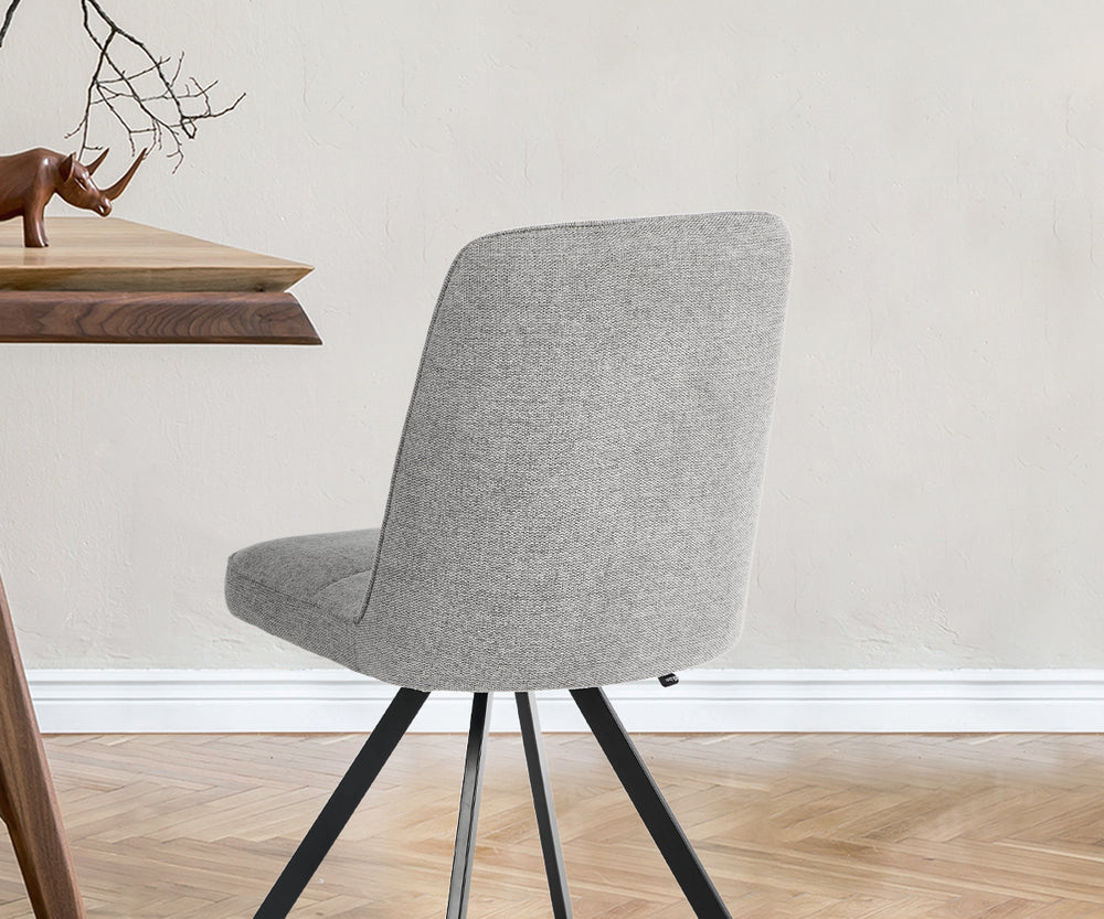 Dining Chair Set of 4,6,8 Grey Linen Fabric Padded Seat Accent