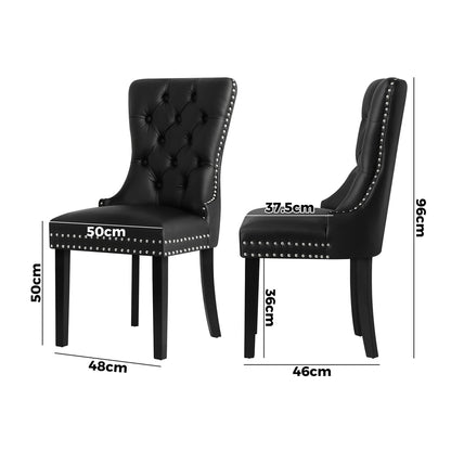 Modern Grey Wooden Frame Dining Chairs with Tufted Upholstery