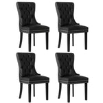 Dining Chairs French Provincial Tufted PU Leather/Velvet