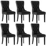 Dining Chairs French Provincial Tufted PU Leather/Velvet