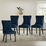 Velvet Dining Chair Upholstered French Tufted Blue 4&6 Pack