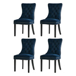 Velvet Dining Chair Upholstered French Tufted Blue 4&6 Pack