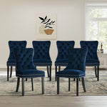 Velvet Dining Chair Upholstered French Tufted Blue 4&6 Pack