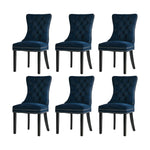 Velvet Dining Chair Upholstered French Tufted Blue 4&6 Pack