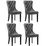 Dining Chairs French Provincial Tufted PU Leather/Velvet