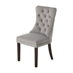 8x Dining Chair Upholstered French Tufted PU Leather Brown/Light Grey Dining Seating