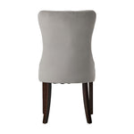8x Dining Chair Upholstered French Tufted PU Leather Brown/Light Grey Dining Seating