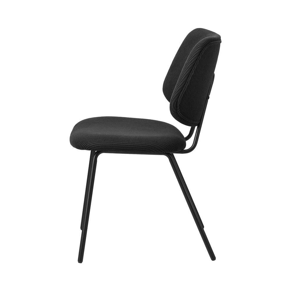 8x Dining Chair Vintage Retro Polyester Padded Dark Grey