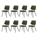 8x Dining Chair Vintage Retro Polyester Padded Dark Grey