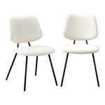 2x Dining Chair Vintage Retro Polyester Dark Grey