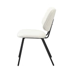 4x Dining Chairs Vintage Retro White Sherpa Padded Kitchen Dining Chairs