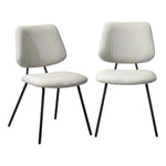 2x Dining Chair Vintage Retro Polyester Dark Grey