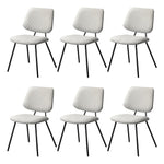 6x Dining Chair Vintage Retro Polyester Padded Dark Grey