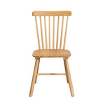 2x Dining Chairs Minimalist Vertical Back Wooden