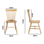 Dining Chairs Minimalist Vertical Back Wooden