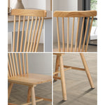 Dining Chairs Minimalist Vertical Back Wooden