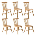 Dining Chairs Minimalist Vertical Back Wooden