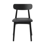 Dining Chairs PU Leather Solid Wood Cafe Lounge Black/Beige