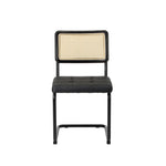 2x Rattan Dining Chairs Cesca Replica Cantilever PU Leather for Dining Room