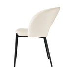 4x Armchair Dining Chair Sherpa White,Gold&Black