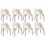 8x Dining Chair Tub Armchairs Sherpa