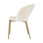 4x Armchair Dining Chair Sherpa White,Gold&Black