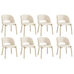 8x Dining Chair Tub Armchairs Sherpa