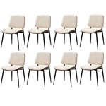 8x Dining Chairs Retro PU Leather Solid Wood Metal Leg