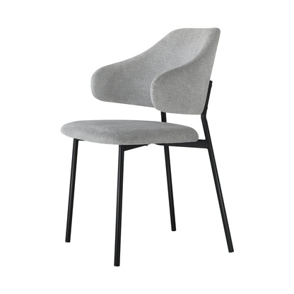 6x Dining Chairs Tub Fabric Grey&Black