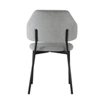 6x Dining Chairs Tub Fabric Grey&Black