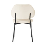 6x/2x Dining Chairs Tub Sherpa White&Black