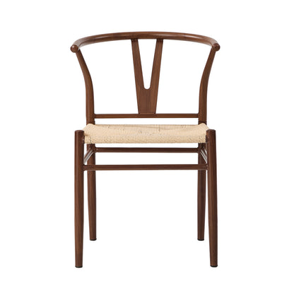Metal Wishbone Dining Chair Walnut 54x42.5x78cm