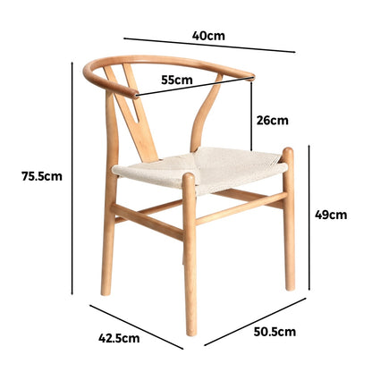 Dining Chair Wooden Hans Wegner Wishbone Chair