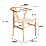 4Pcs/6PcsDining Chair Wooden Hans Wegner Chair Wishbone