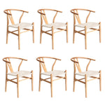 4Pcs/6PcsDining Chair Wooden Hans Wegner Chair Wishbone